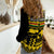 Ghana Football Women Casual Shirt Black Stars Kente World Cup 2022 Yellow - Wonder Print Shop