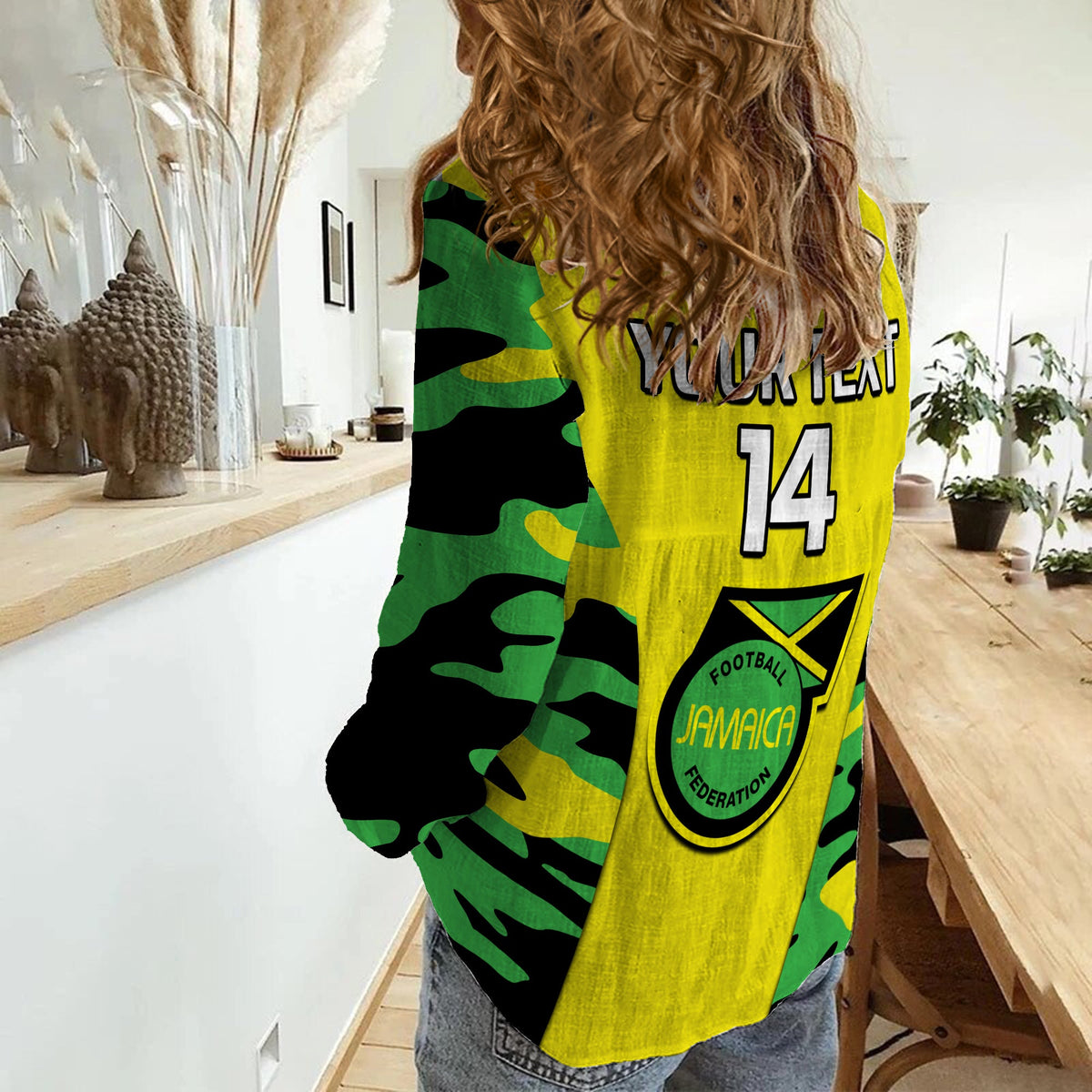 (Custom Text And Number) Jamaica Football Women Casual Shirt Reggae Girlz 2023 Cup Of Nations Ver.02 - Wonder Print Shop