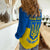Custom Personalised Ukraine Women Casual Shirt Ukraine Gold Trident Slava Ukraini Blue - Wonder Print Shop