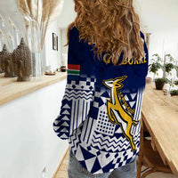 South Africa Rugby Women Casual Shirt Outgoing Tour Go Springboks - Wonder Print Shop