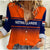 (Custom Text And Number) Netherlands Cricket Women Casual Shirt ODI Simple Orange Style - Wonder Print Shop