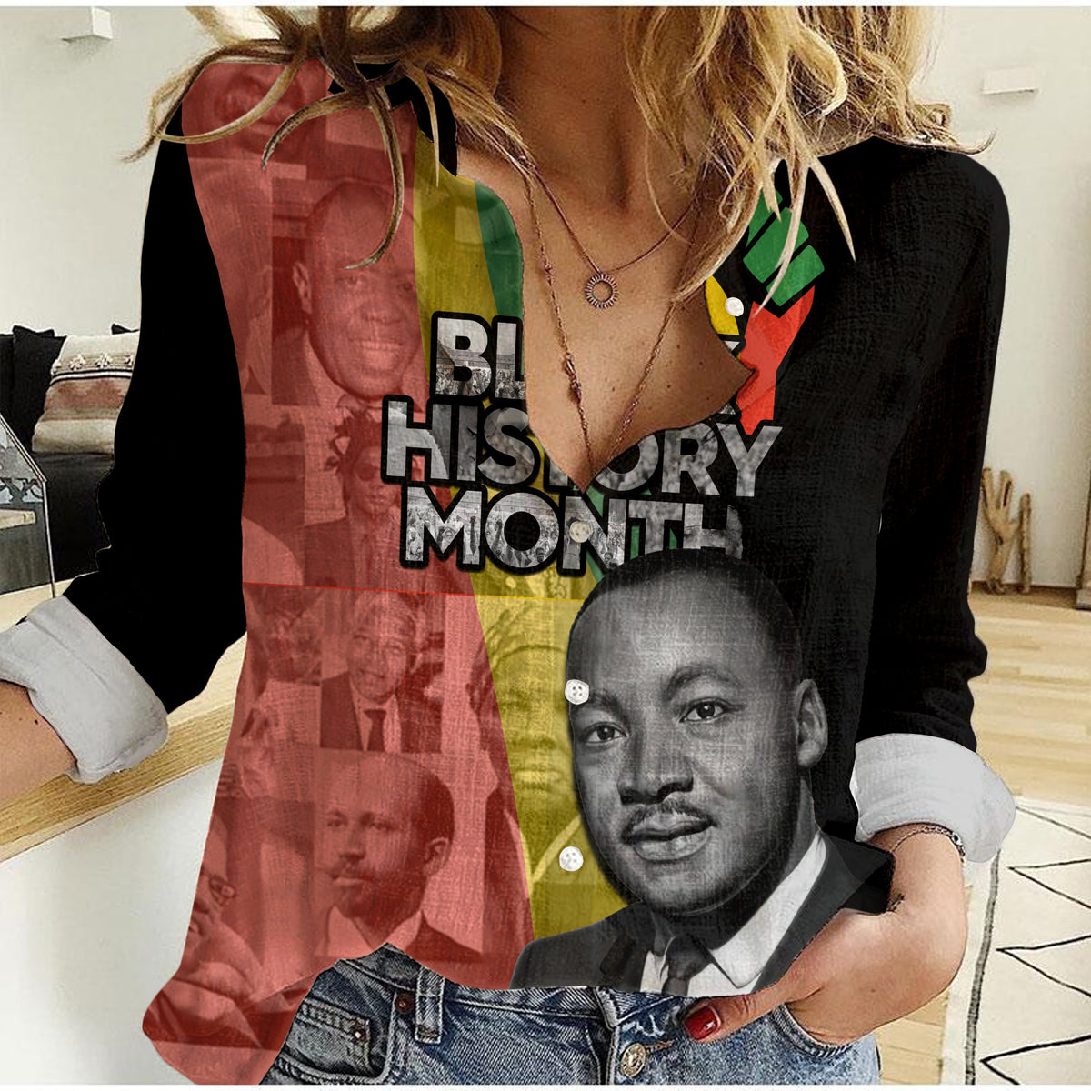 (Custom Personalised) Civil Rights Leaders Women Casual Shirt African American Black History Month - Wonder Print Shop