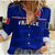 France Rugby Women Casual Shirt Outgoing Tour Allez Les Bleus - Wonder Print Shop