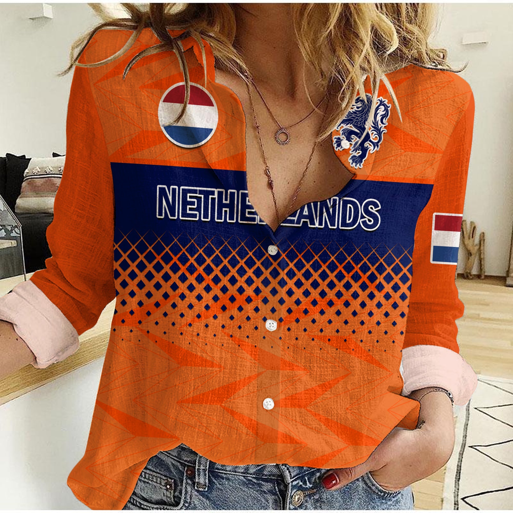 netherlands-football-women-casual-shirt-holland-world-cup-2022