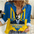 Ukraine Women Casual Shirt Ukraine Gold Trident Slava Ukraini Blue - Wonder Print Shop
