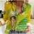 Brazil Football Women Casual Shirt Canarinha Champions WC 2022 - Wonder Print Shop