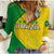 Brazil Football Women Casual Shirt Brasil Map Come On Canarinho Sporty Style - Wonder Print Shop