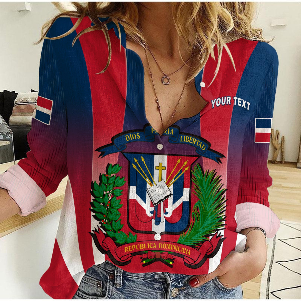 (Custom Personalised) Dominican Republic Women Casual Shirt Dress Dominicana Style Sporty LT13 - Wonder Print Shop