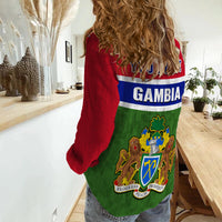 (Custom Personalised) Gambia Women Casual Shirt Happy 58th Independence Anniversary Flag Style - Wonder Print Shop