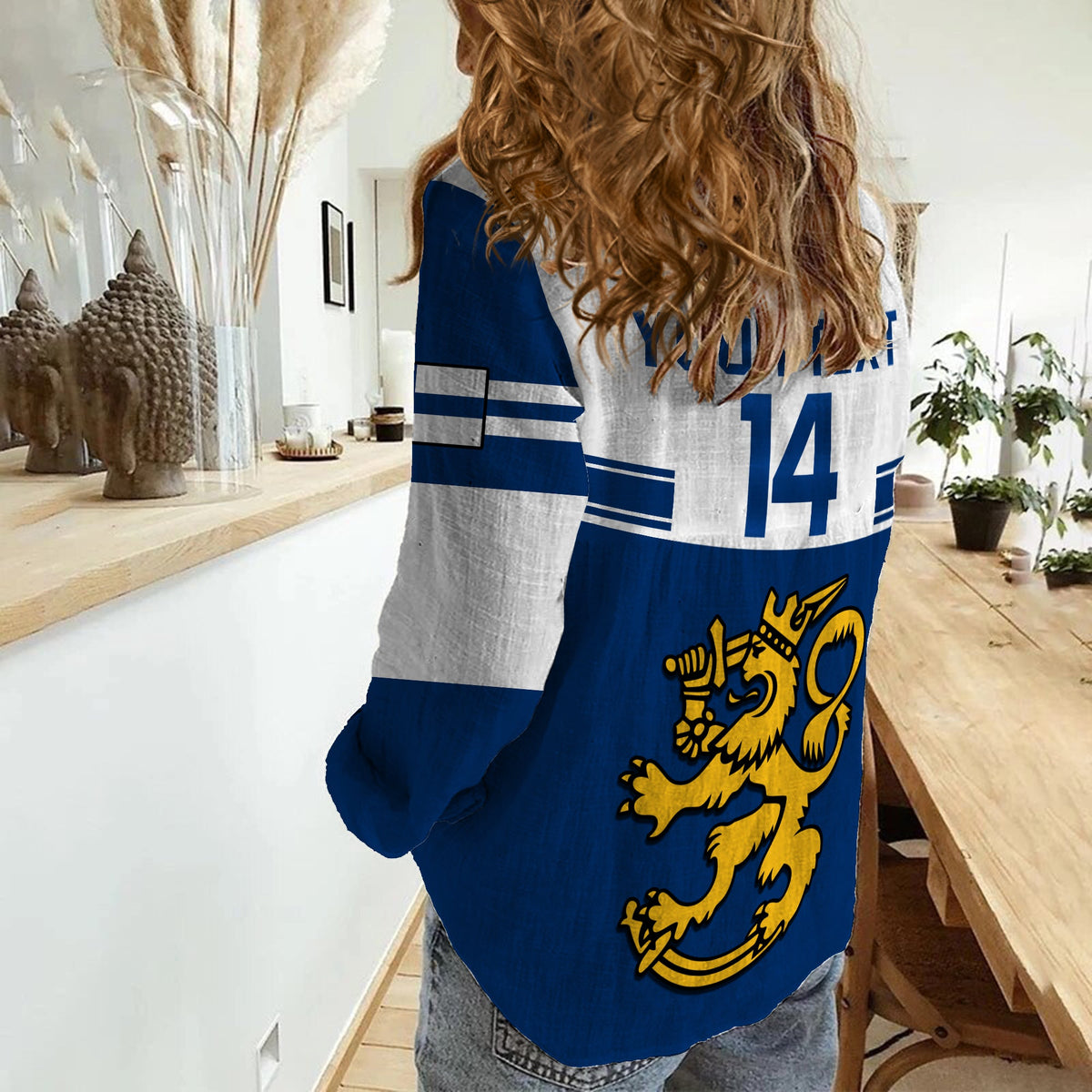 (Custom Text And Number) Finland Hockey 2023 Women Casual Shirt Come On Suomi - Wonder Print Shop