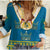 Sweden Women Casual Shirt Swedish Coat Of Arms With Scandinavian Flowers - Wonder Print Shop