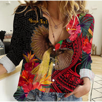 Custom Personalised Papua New Guinea Women Casual Shirt Bird of Paradise LT13 - Wonder Print Shop