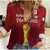 (Custom Text and Number) Qatar Football Women Casual Shirt WC 2022 Style Sporty LT13 - Wonder Print Shop