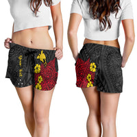 custom-personalised-papua-new-guinea-anniversary-women-shorts-47th-independence-day-since-1975