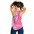 Custom Personalised Tonga Breast Cancer Women Racerback Tank Tongan Ngatu Pattern No One Fights Alone - Wonder Print Shop