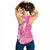 Tonga Breast Cancer Women Racerback Tank Tongan Ngatu Pattern No One Fights Alone - Wonder Print Shop
