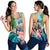 Polynesian Turtle Coconut Tree And Orchids Women Racerback Tank - Wonder Print Shop