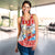 Custom Personalised Hawaii Christmas Women Racerback Tank Surfing Santa Mele Kalikimaka Polynesian - Wonder Print Shop