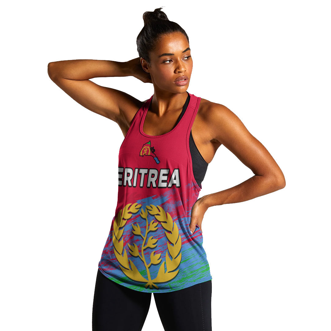 Eritrea Women Racerback Tank Eritrean Independence Day LT13 - Wonder Print Shop