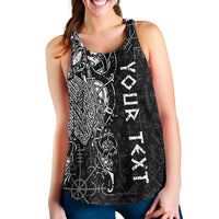 (Custom Personalised) Viking Dad Women Racerback Tank Odin Runes Fathers Day LT13 - Wonder Print Shop