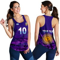 Purple football tank showing front with #10 and back with YOUR TEXT sun graphic