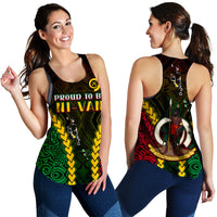 Vanuatu Indigenous Women Racerback Tank Proud To Be Ni Vanuatu Polynesian Pattern LT13 - Wonder Print Shop