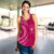 Breast Cancer Awareness Women Racerback Tank Hibiscus Polynesian No One Fights Alone LT13 - Wonder Print Shop