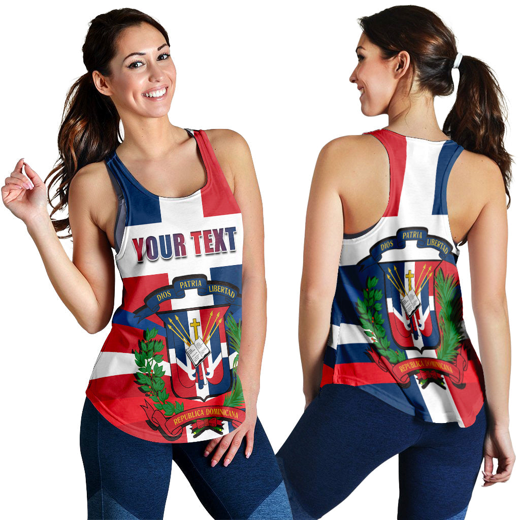(Custom Personalised) Dominican Republic Women Racerback Tank Dominicana Proud Style Flag LT13 - Wonder Print Shop