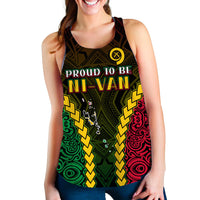 Vanuatu Indigenous Women Racerback Tank Proud To Be Ni Vanuatu Polynesian Pattern LT13 - Wonder Print Shop
