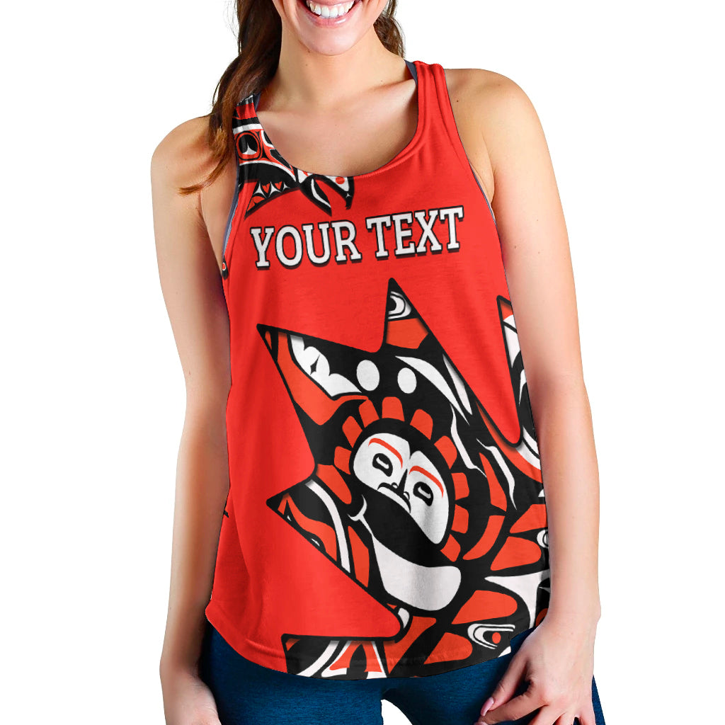 (Custom Personalised) Canada Haida Women Racerback Tank Maple Leaf Canadian LT13 - Wonder Print Shop