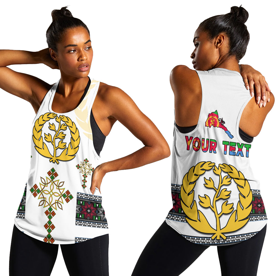(Custom Personalised) Eritrea Cross Women Racerback Tank Independence Day Proud Eritrean LT13 - Wonder Print Shop