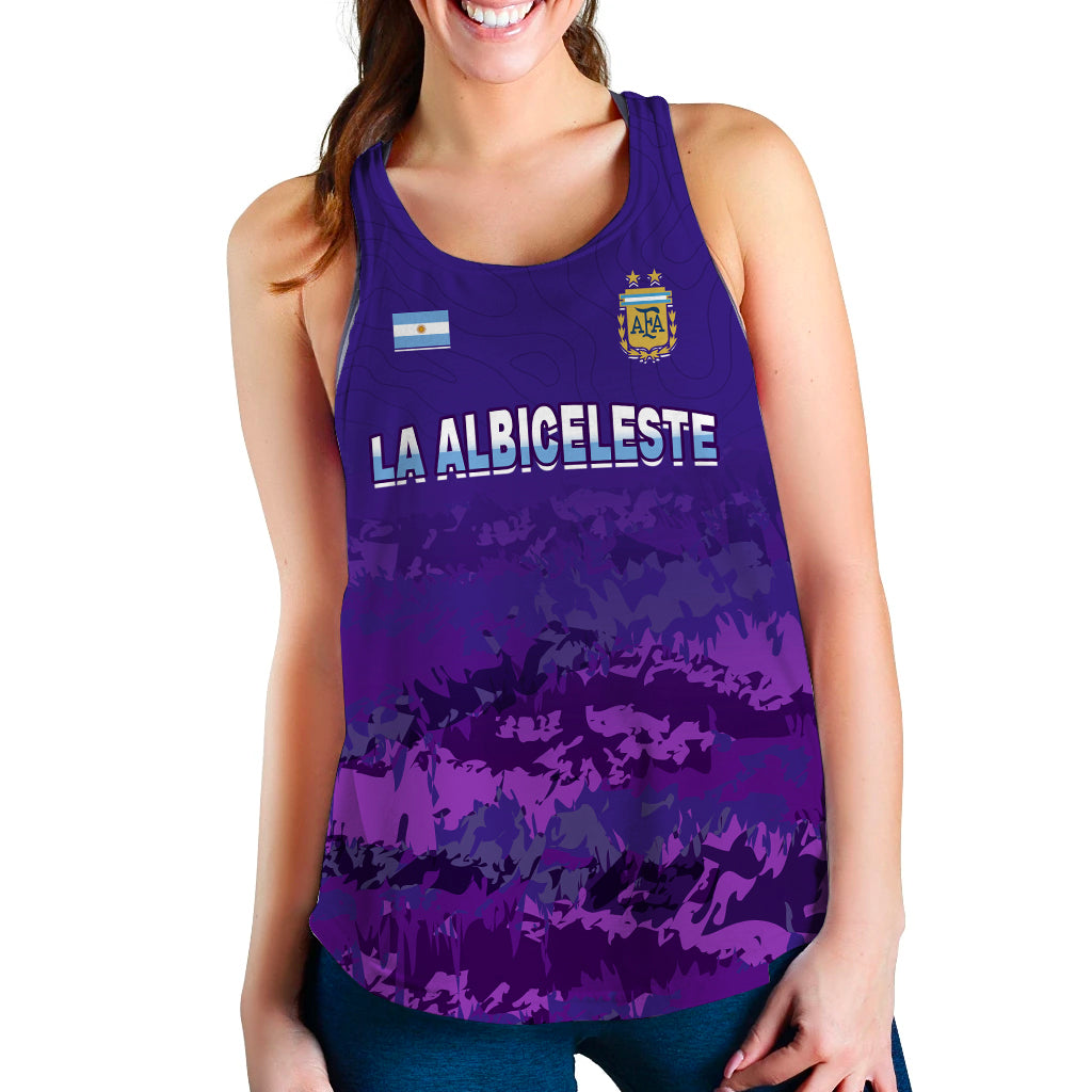 Argentina Football Women Racerback Tank Go Champions La Albiceleste LT13 - Wonder Print Shop