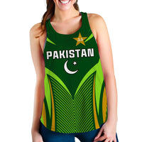 Pakistan Cricket Women Racerback Tank Green Shaheens Champion LT13 - Wonder Print Shop