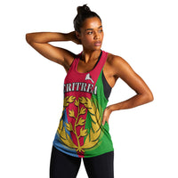 Eritrea Women Racerback Tank Eritrean Map Mix African Pattern Simple Style - Wonder Print Shop