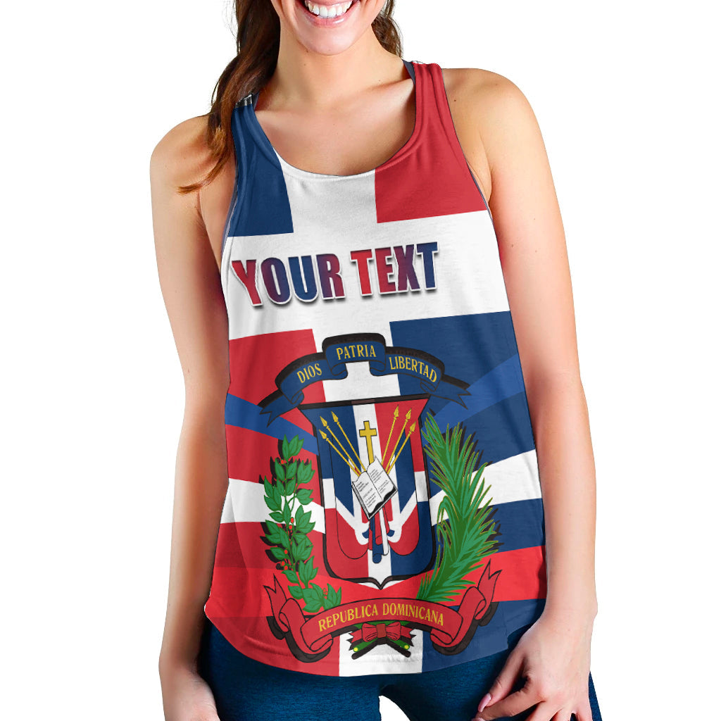 (Custom Personalised) Dominican Republic Women Racerback Tank Dominicana Proud Style Flag LT13 - Wonder Print Shop