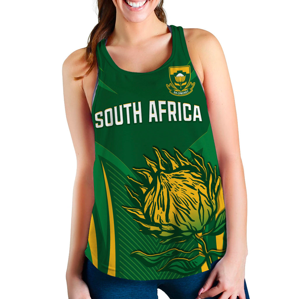 South Africa Cricket Women Racerback Tank Proteas Champion LT13 - Wonder Print Shop