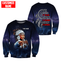 Customized Name Native American 3D All Over Printed Sweatshirt - Wonder Print Shop