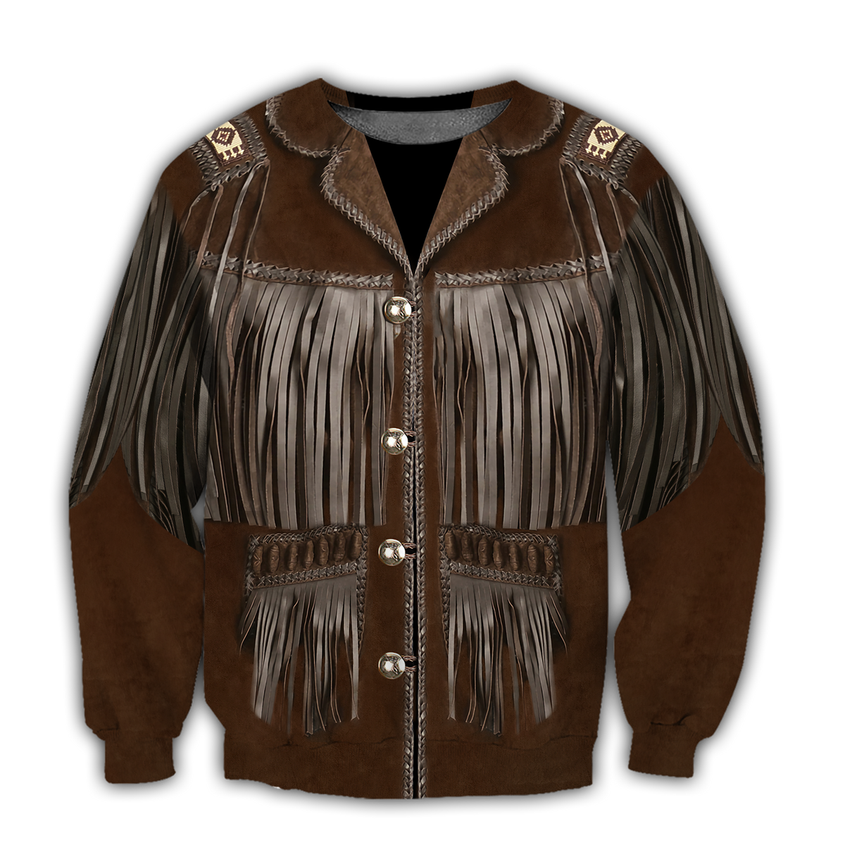 Native American Cowboy Jacket No25 Cosplay 3D Over Printed Unisex Deluxe Sweatshirt - Wonder Print Shop