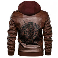 Viking Warrior Fighting Dragon Leather Jacket RLT12 - Wonder Print Shop