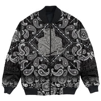 Viking Bomber Jacket Warrior Vintage with Bandana Paisley Style RLT12 - Wonder Print Shop