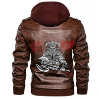 Viking Warrior With Big Sword Leather Jacket RLT12 - Wonder Print Shop