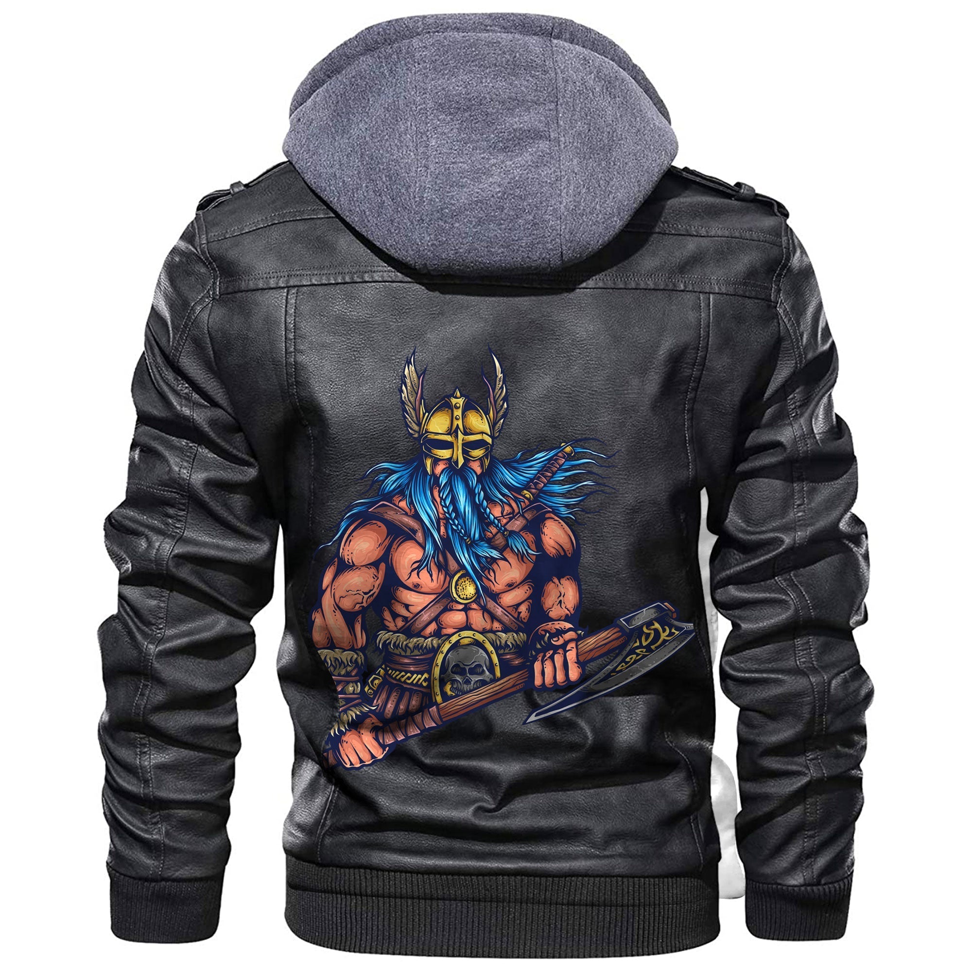 Viking Warrior Leather Jacket RLT12 - Wonder Print Shop