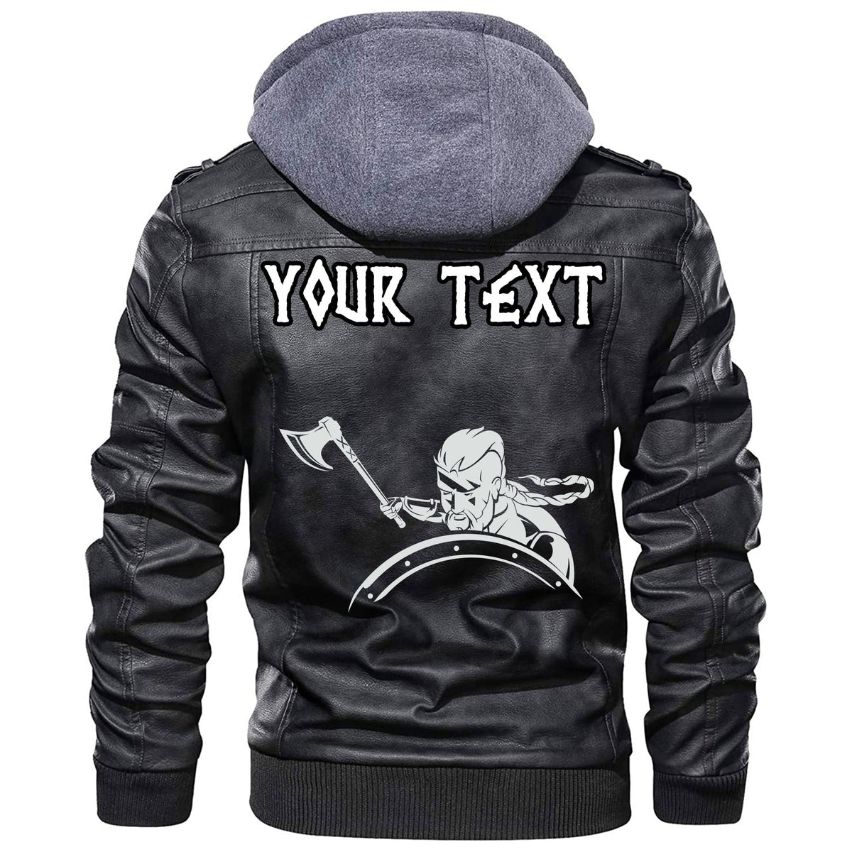 (Custom) Wonder Print Shop - Warrior Defensive Attack Leather Jacket RLT12 - Wonder Print Shop