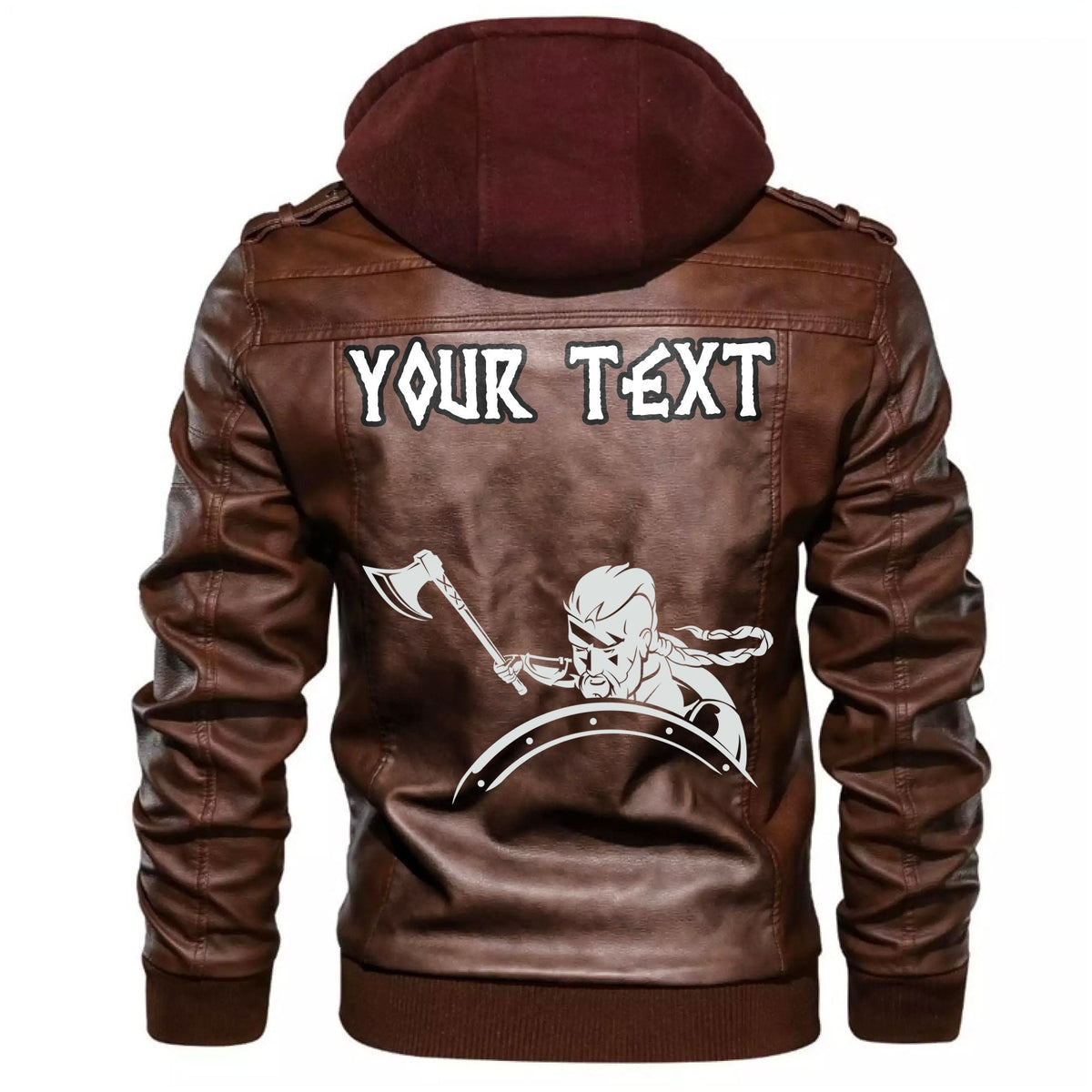 (Custom) Wonder Print Shop - Warrior Defensive Attack Leather Jacket RLT12 - Wonder Print Shop