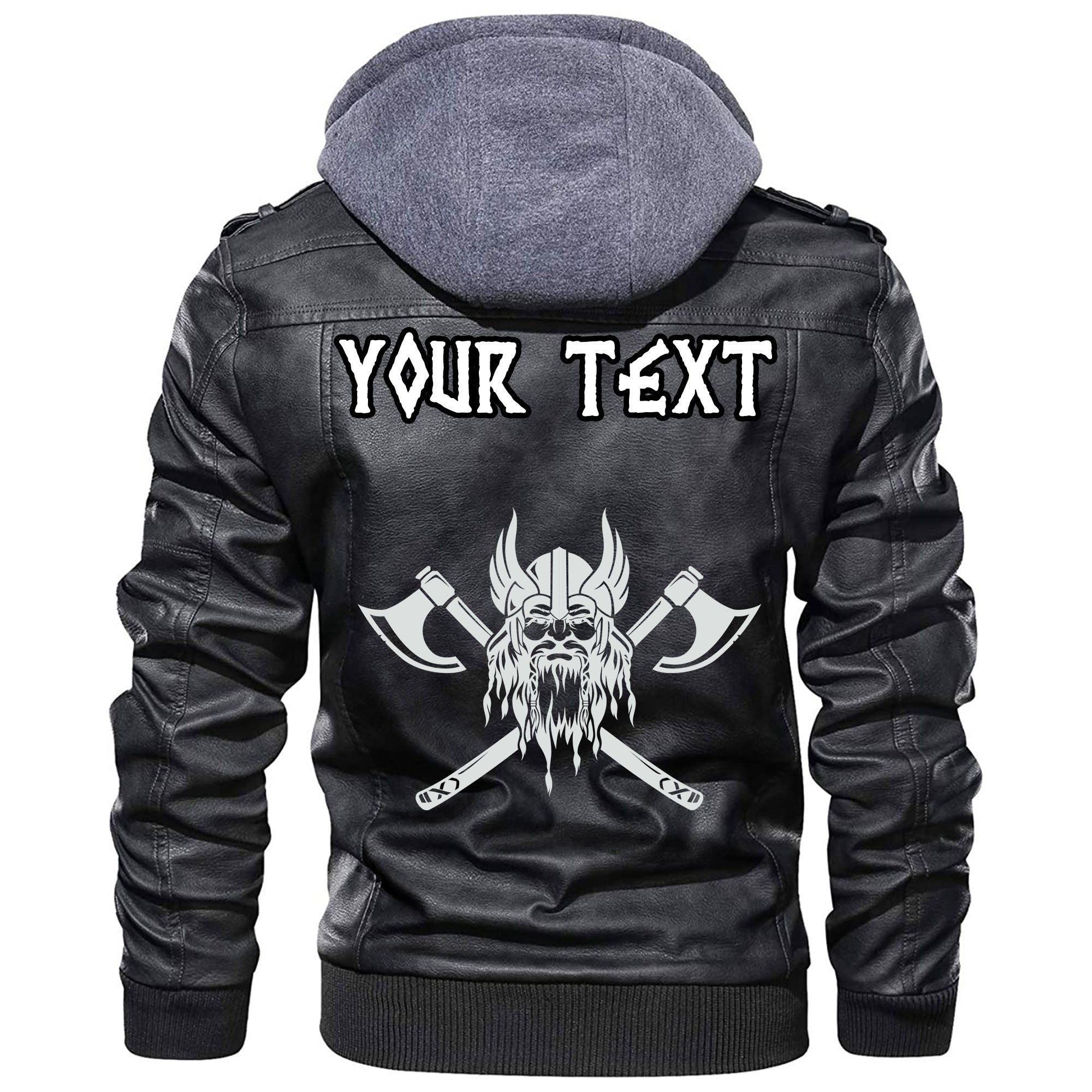 (Custom) Wonder Print Shop - Warrior Emblem Leather Jacket RLT12 - Wonder Print Shop