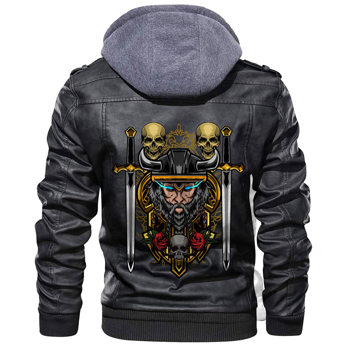Viking Warrior Sword Leather Jacket RLT12 - Wonder Print Shop