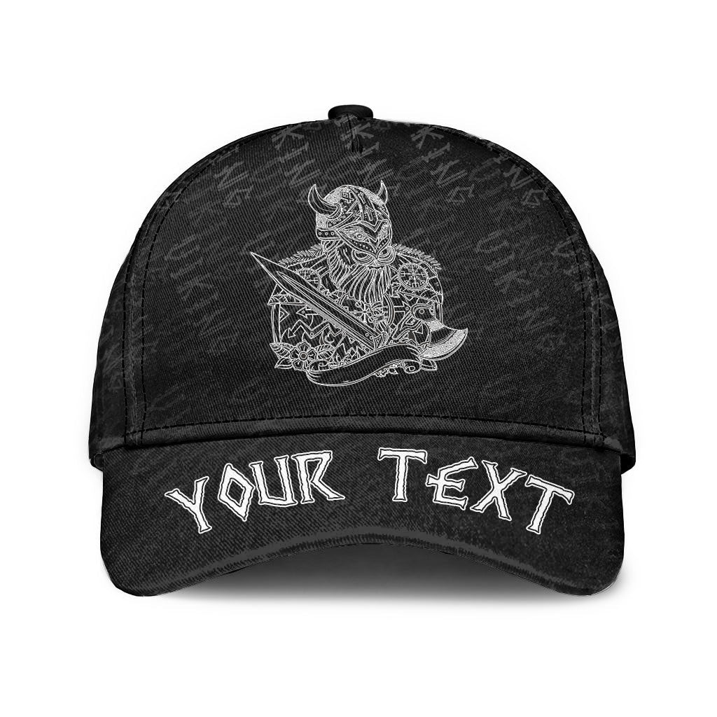 viking-classic-cap-custom-warriors-and-medieval-drawings-weapons-classic-cap