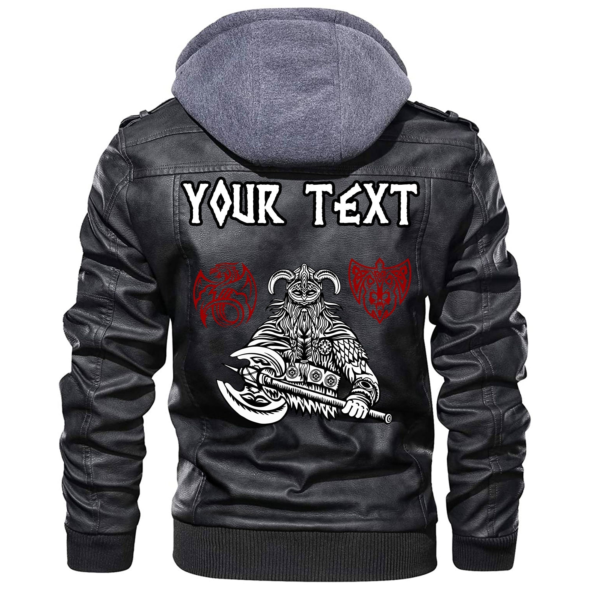 (Custom) Wonder Print Shop - Warrior With Big Sword Leather Jacket RLT12 - Wonder Print Shop