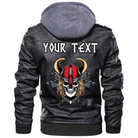 (Custom) Wonder Print Shop - Warrior With Raven Leather Jacket RLT12 - Wonder Print Shop