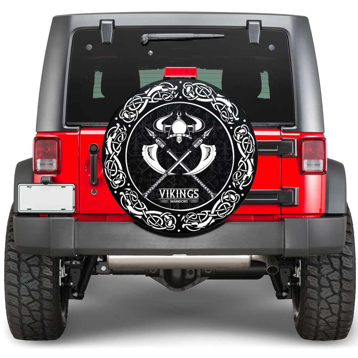 Viking Warriors and Medieval Drawings Weapons Viking Spare Tire Cover RLT12 - Wonder Print Shop